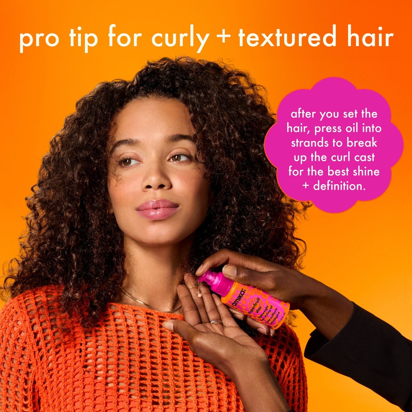 superfruit star | lightweight hair styling + heat defense oil