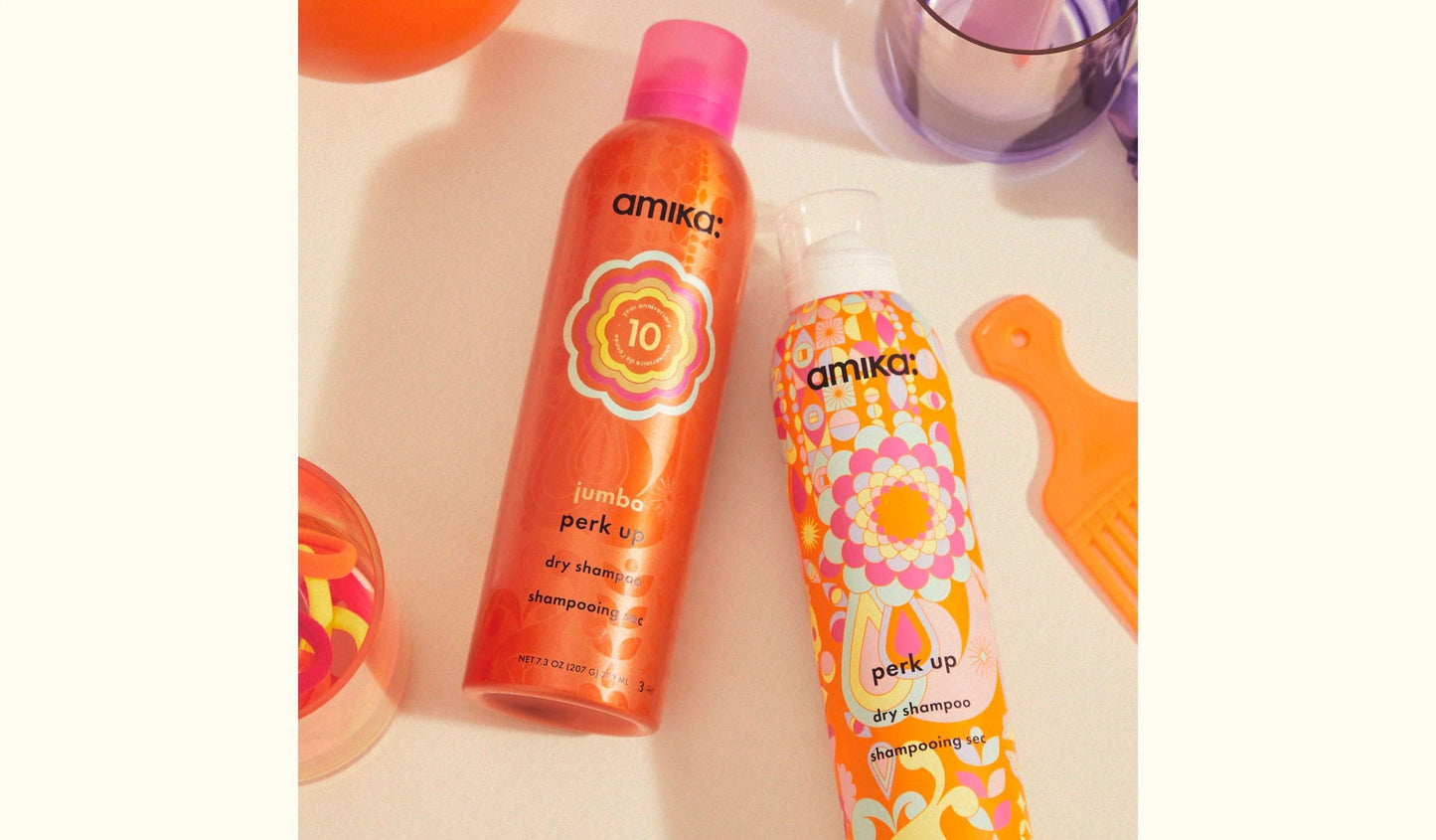 amika x Ellis Brooklyn | limited-edition perkÂ up GUAVA GRANITA dry shampooÂ bundle set