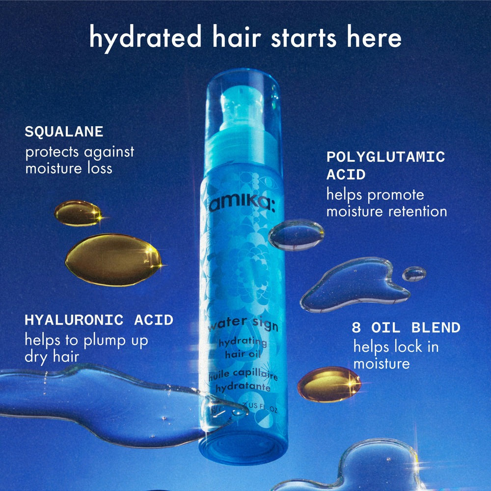 water sign | hydrating hair oil for dry hair