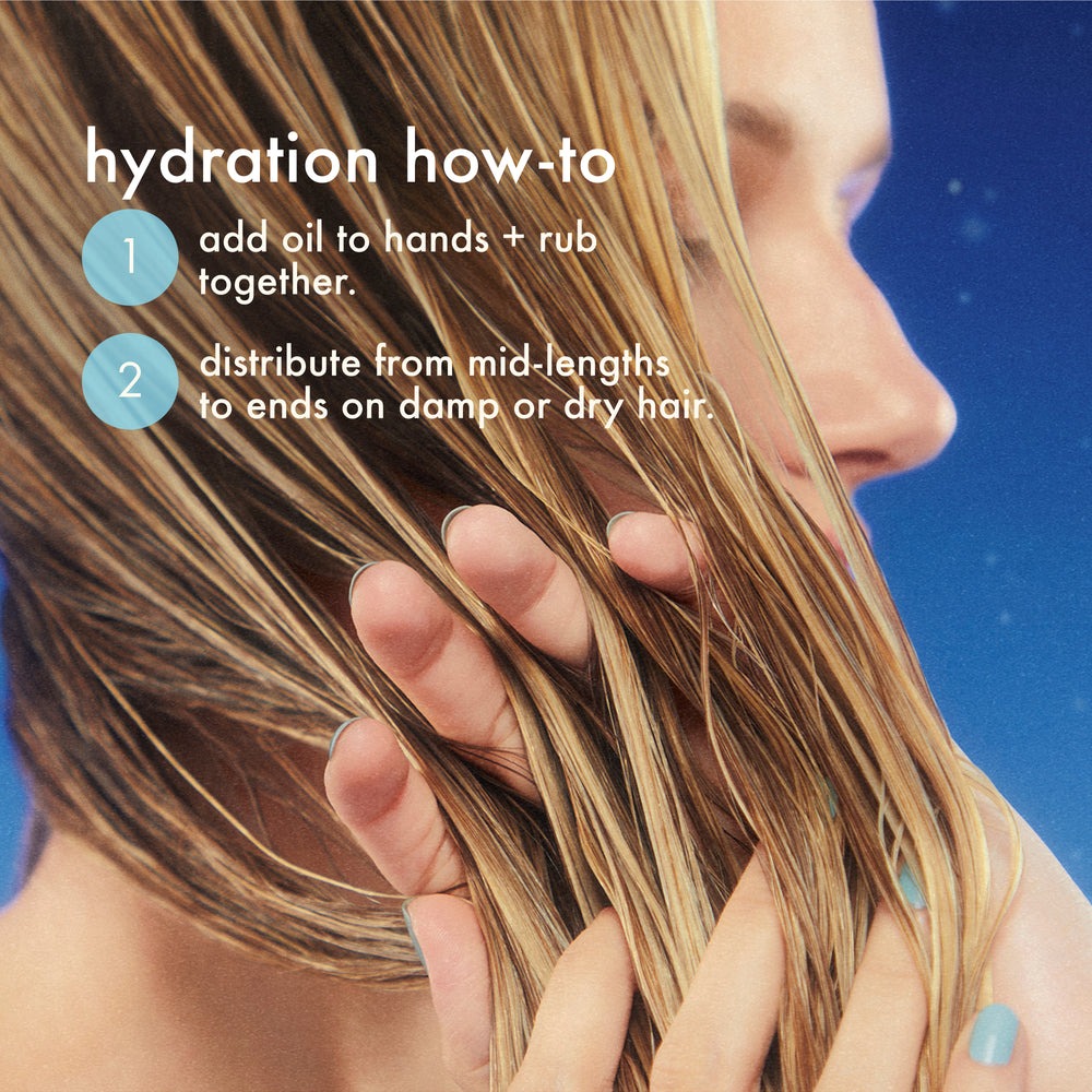 water sign | hydrating hair oil for dry hair